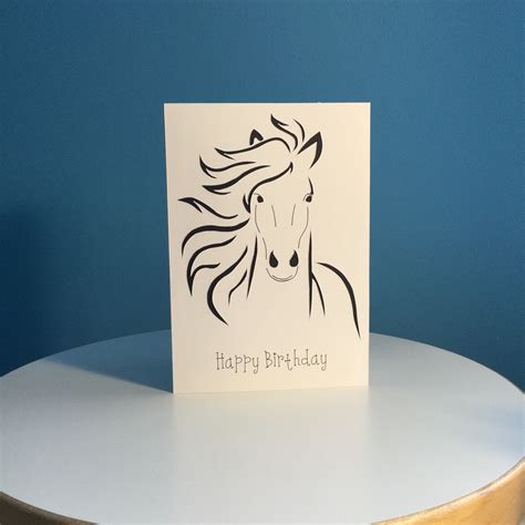 handmade horse birthday card etsy uk