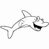 Shark Happy Coloring Sheet sketch template