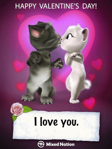 Happy Valentine S Day Cute Kitties Kitty Dinosaur