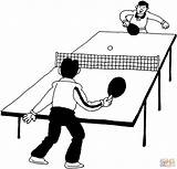 Ping Pong Colorir Tenis Pon Paddles Ball Background Supercoloring Jugando Garoto Joga Facil sketch template