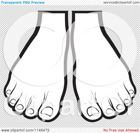 clipart   pair  outlined feet royalty  vector illustration