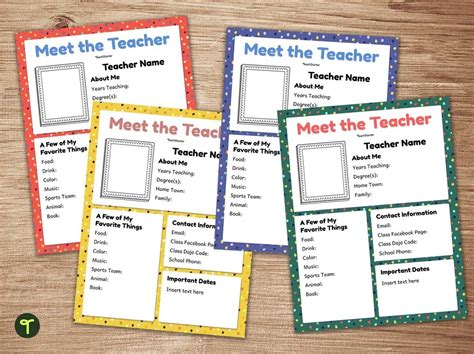 unique meet  teacher ideas printables   classroom