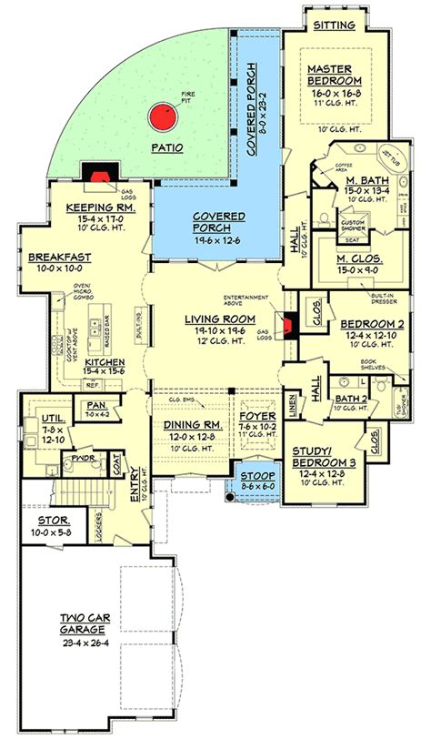 bed master  house plan hz st floor master suite bonus room butler walk