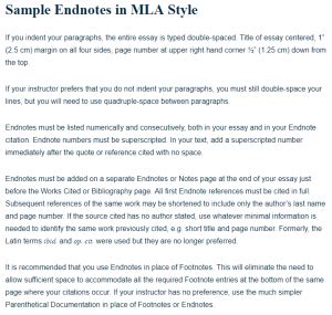 sample endnotes  mla style  research guide  students