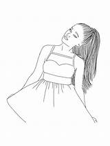 Ariana Coloring sketch template