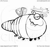 Dragonfly Drunk Outlined Clipart Cartoon Thoman Cory Coloring Vector sketch template