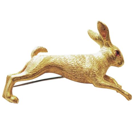Wonderful Vintage Hermes Rabbit Pin At 1stdibs