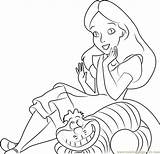 Alice Cat Cheshire Coloring Pages Wonderland Color Coloringpages101 Printable Getcolorings sketch template