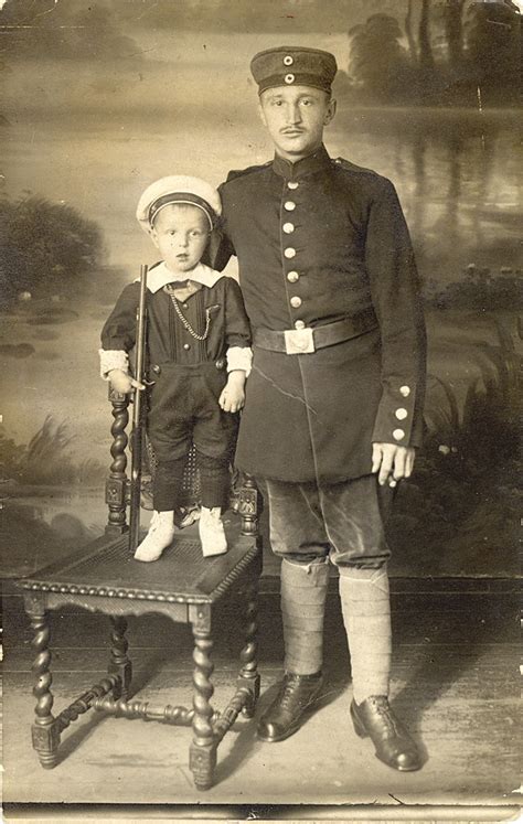 Wwi German Soldier And Son Happy Fathers Day To Loving F