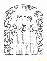 Coloring Pages Christmas Teddy Bear Card Greeting Sending Color Printable Merry Post Animals Para Natal Colorir Cards Desenhos Kids Print sketch template
