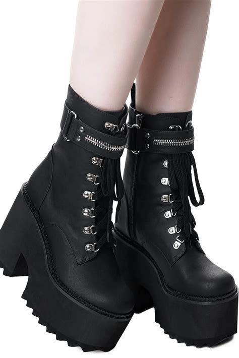 overhead platform boots shop  uskillstarcom edgy boots emo shoes grunge shoes