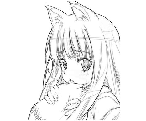 sad anime girl   tree coloring page sketch coloring page