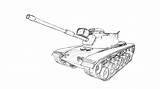 Tank Drawing Sherman Draw Churchill M60 Getdrawings sketch template