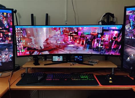 gaming desk setup ideas ways  upgrade  aesthetic