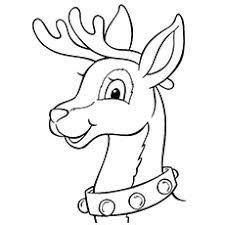 image result  rudolph face clipart black  white christmas