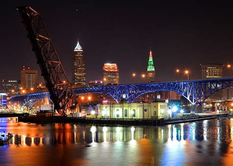 Night Time In Cleveland Photograph By Frozen In Time Fine Art