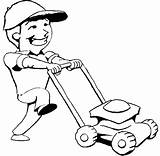 Mower Lawn Mowing Lawnmower Kids Colouring Clipartmag Clipartix sketch template