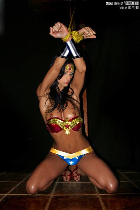 Tied Up Captive Wonder Woman Cosplay Sorted Luscious