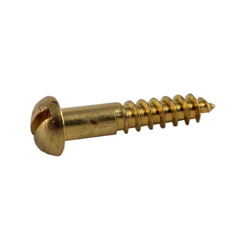 Slotted Brass Round Head Wood Screw 6 X 1 1 2 Inch Ray Grahams Diy Store