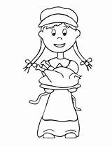 Coloring Pages Pilgrim Girl Thanksgiving Boy Happy Kissing Printable Kids Gingerbread Getcolorings sketch template