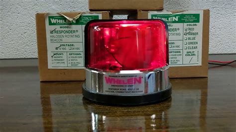 whelen responder rotating red beacon light youtube