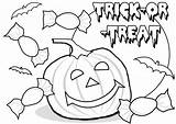October Coloring Pages Trick Treat Kids sketch template