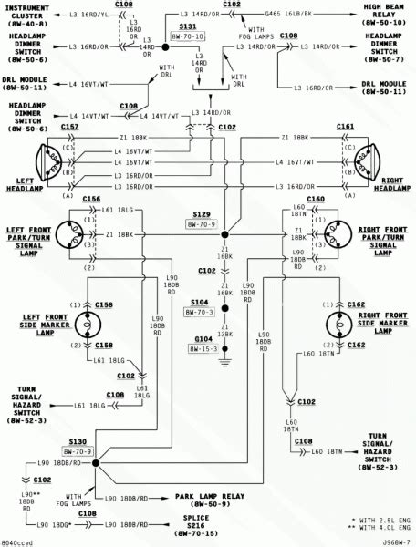 jeep jk headlight wiring diagram