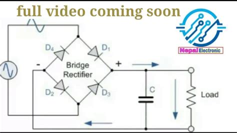 bridge rectifier circuit diagram youtube