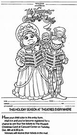 Christmas Carol Coloring Muppet Movie Contest Muppets sketch template