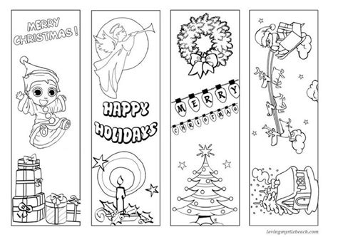 printable bookmarks  color holidays coloring bookmarks bookmarks