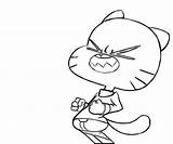 Gumball Watterson Coloring Pages Jump Run Amazing Another sketch template