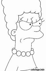 Marge Sourcils Fronce Coloring Coloriages Maggie Policewoman Dessins Homer Imprimé Fois Gratuit Greluche sketch template