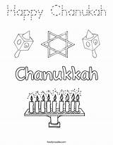 Coloring Chanukah Happy Chanukkah Print Color Dreidel Twistynoodle Built California Usa Noodle Cursive sketch template