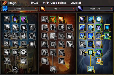 Guide Pvp Frost Mage Talent Build And Glyphs Cataclysm 4 3 4 Wow