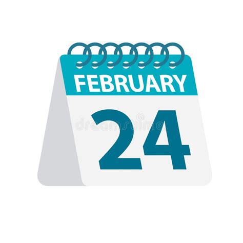 february  calendar icon vector illustration   day  month