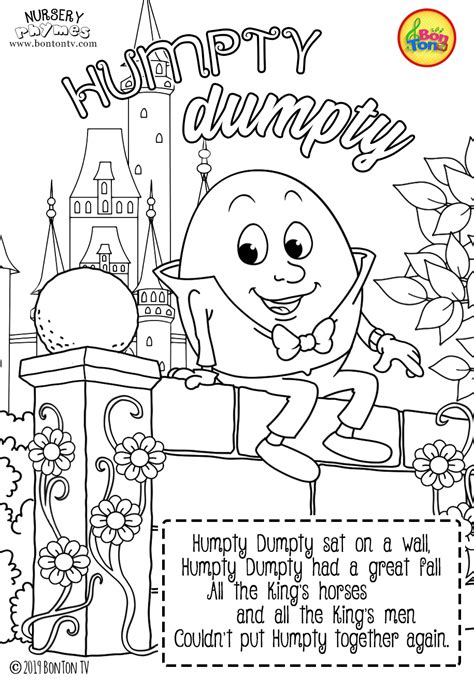 nursery rhymes coloring pages  preschool printables  kids