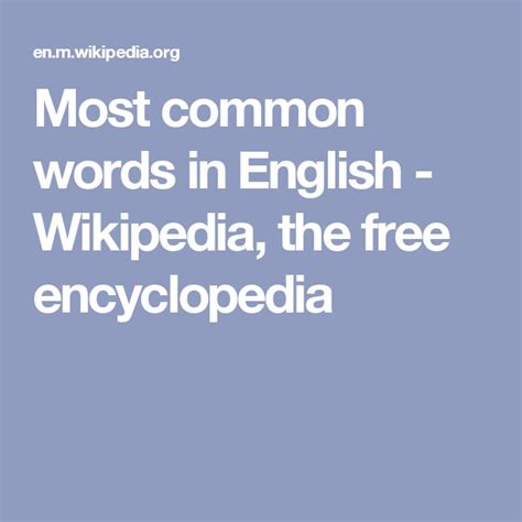 common words  english wikipedia   encyclopedia