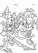 Minnie Daisy Coloring Pages Rowing Mouse Printable Coloring4free A4 Cartoons Kids Description sketch template