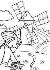 Mill Coloring Pages sketch template
