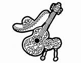 Coloring Mexican Instruments Mariachi Pages Getdrawings Coloringcrew Getcolorings Color sketch template