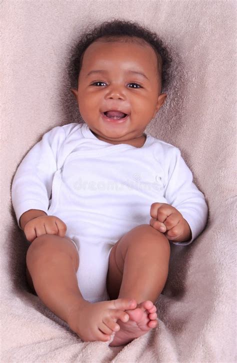 newborn baby african american stock  image