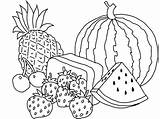 Coloring Fruit Pages Printable sketch template