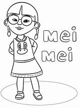 Ipin Upin Coloring Pages Mei Complete Friend Anime sketch template
