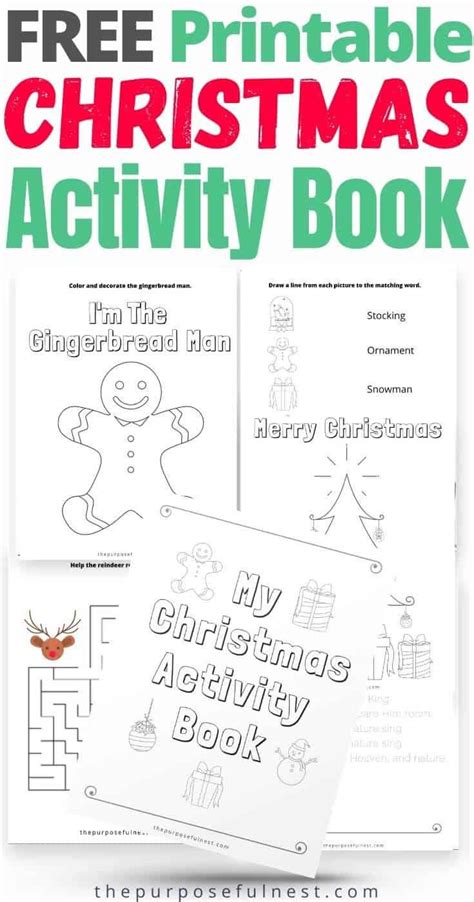 printable christmas activity book  kids christmas activity