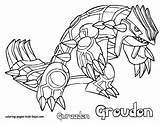 Groudon Pokemon sketch template