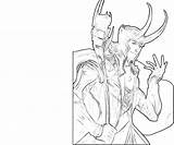 Loki Coloring Pages Wand Template Marvel sketch template