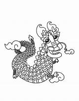 Dragon Chinese Heaven Coloring Pages Netart sketch template
