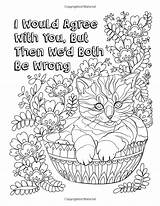 Coloring Adult Pages Cat Insult Books Book Blank Choose Board Colouring Mandala Doodle Detailed Animal Dog Quote sketch template