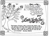 Mustard Parable Parables Mrshlovesjesus Seeds Heaven sketch template