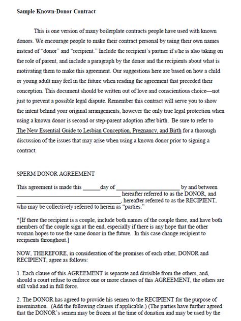 sperm donor agreements naked photo